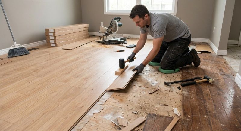 Laminate Floor Replacement in Beverly, MA