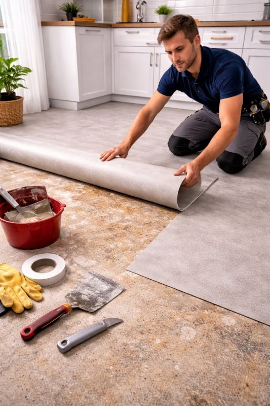Linoleum Floor Installation in Beverly, MA